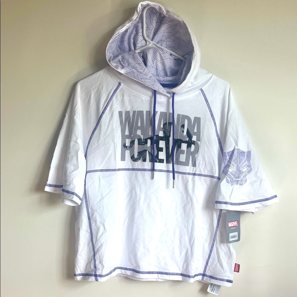 Marvel Wakanda Forever Oversized Hooded Shirt